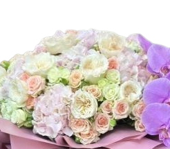 Light Pink and White Bouquet view 2