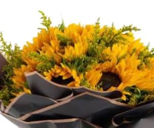 Hand Bouquet Sun Flower & Sulidago view 4