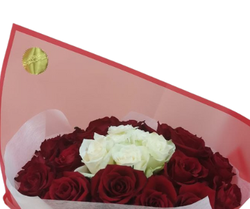 A bouquet of white and light roses view 2