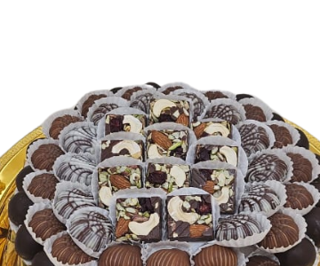 Golden chocolate tray view 2