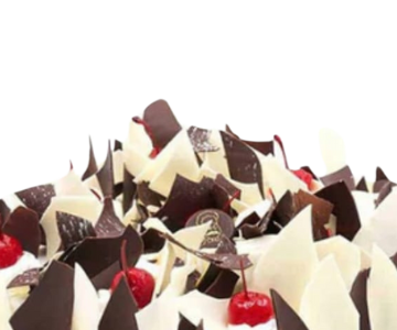 black&white forest cake |egg free cake view 2