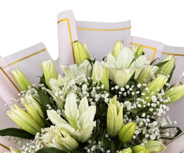 LUXURIOUS SNOW-WHITE BOUQUET view 2