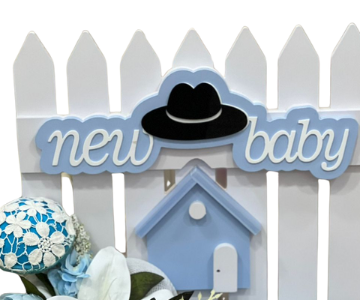 Newborn baby boy chocolate tray view 2