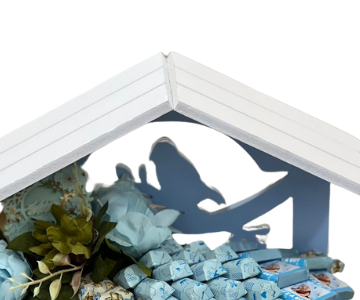 Newborn baby boy chocolate tray 1 view 2