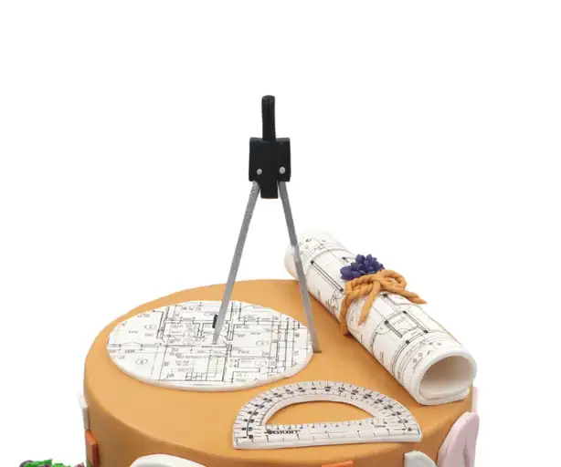 Architect Themed cake view 2