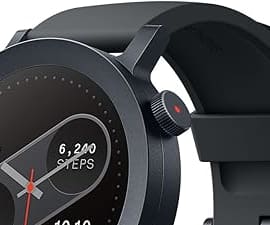 The smart watch is round view 2