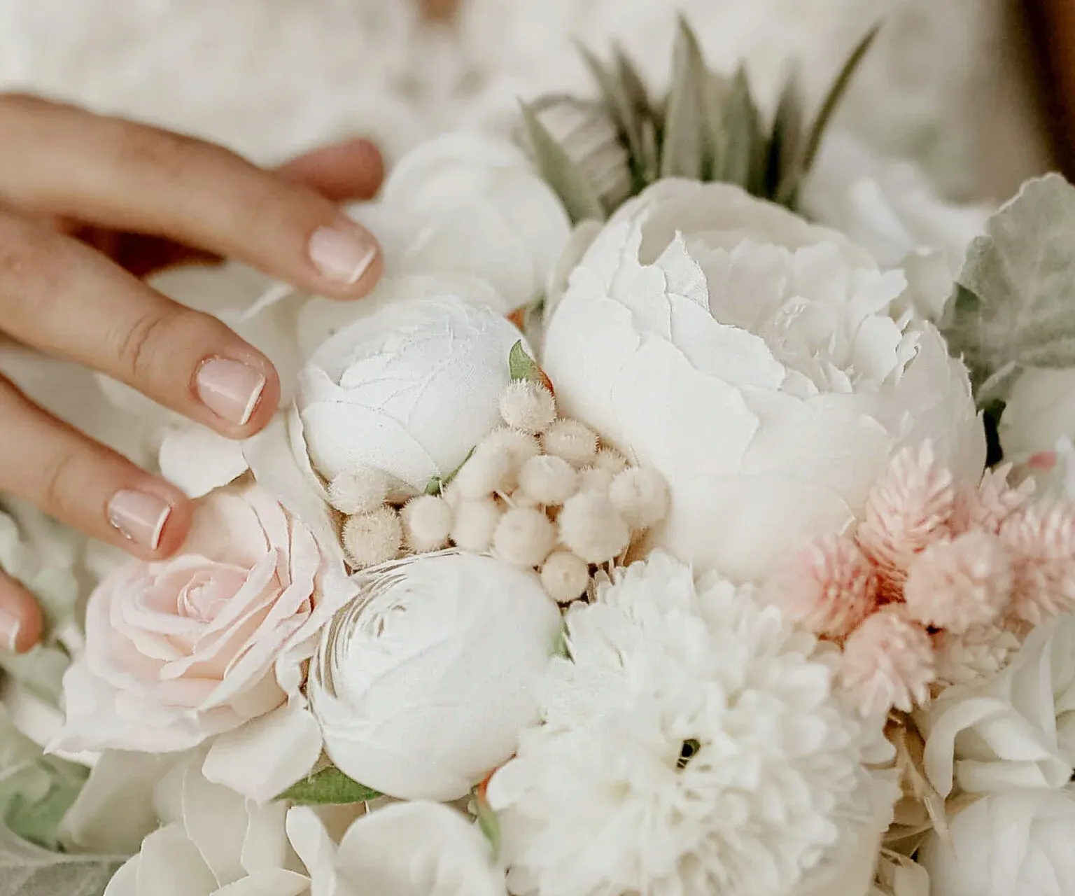 Elegant White Peonies Bouquet view 2