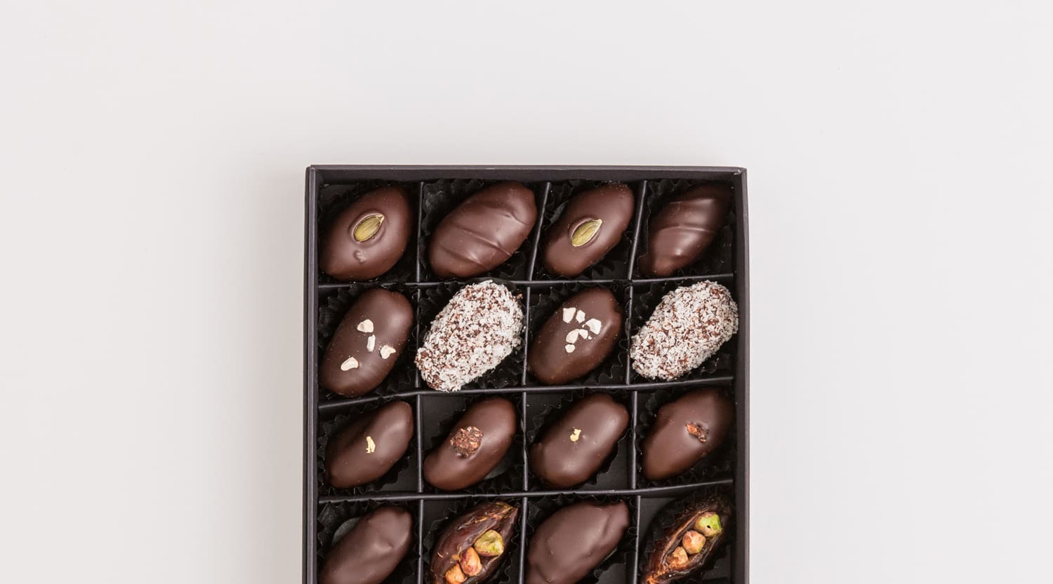 Dark Chocolate Dates Classic Box of 32 view 2
