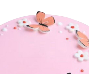 Pink butterfly cake - view 2