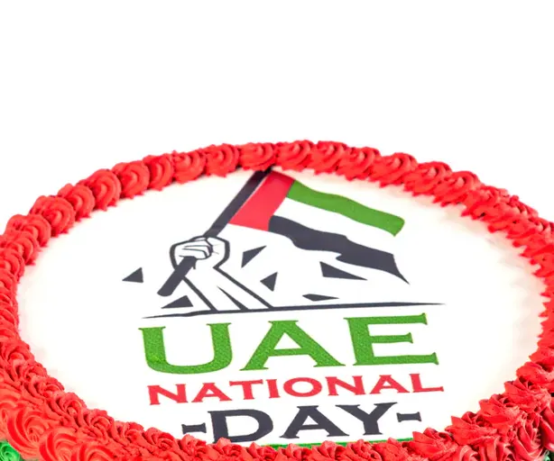 UAE Flag Colored Sponge Cake view 2