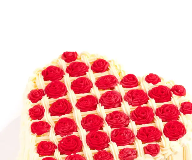 Rose Heart Cake 1 view 2