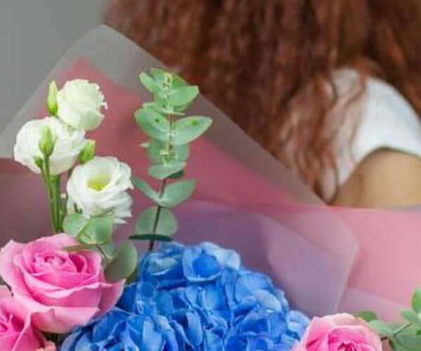 Bright Hydrangea Bouquet view 4