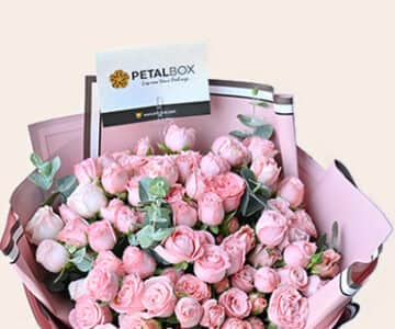 Pink Baby Roses Bouquet view 2
