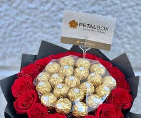 Red Roses Chocolate Bouquet view 2