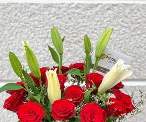 Full Stem Lilies and Roses view 2