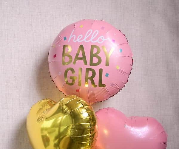 Pink Gold Hello Baby Girl Balloon Set 7018 view 2