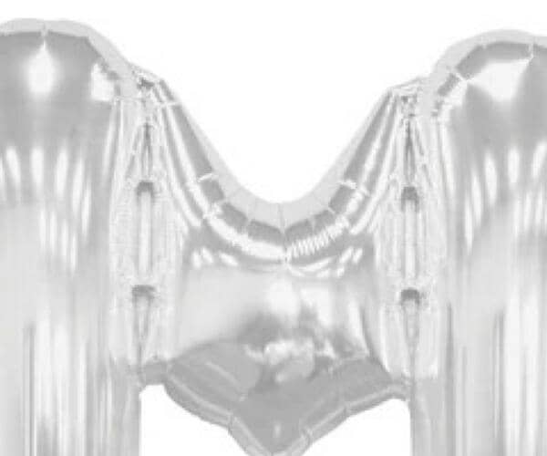 Letter M Silver Foil Balloon -5309 view 2