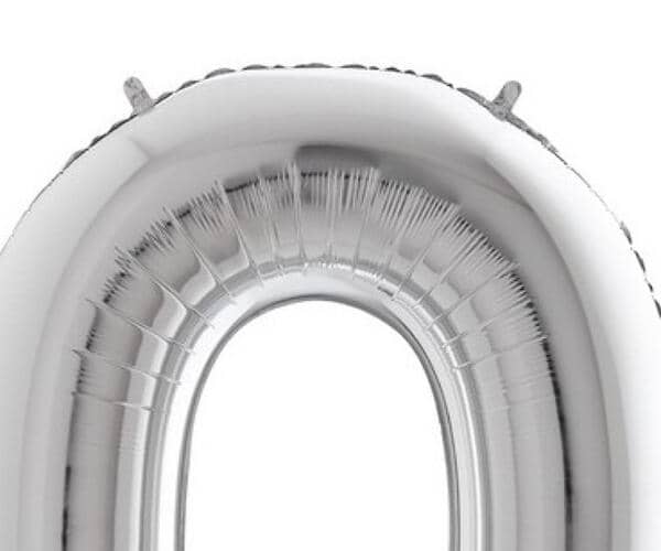 Letter O Silver Foil Balloon - 5305 view 2
