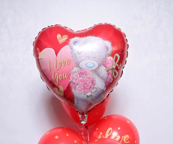6 Latex 1 Foil I LOVE YOU Balloons - 5717 view 2