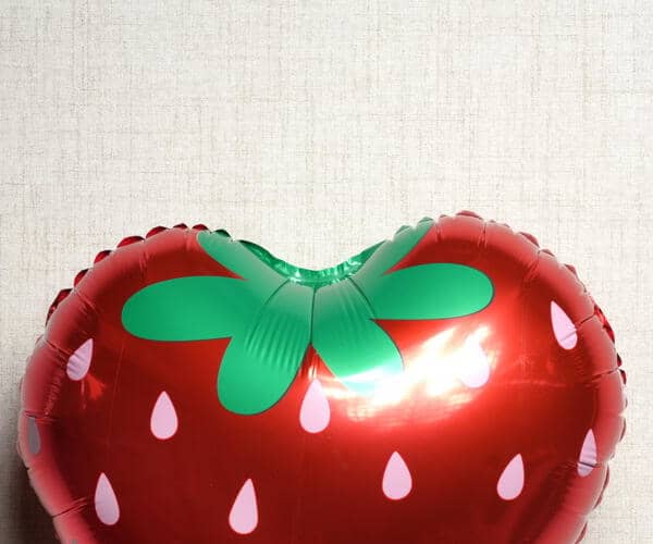 Strawberry Heart Foil Balloon 7102 view 2