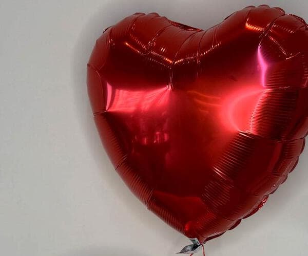 red teddy bear with heart 28 cm view 2