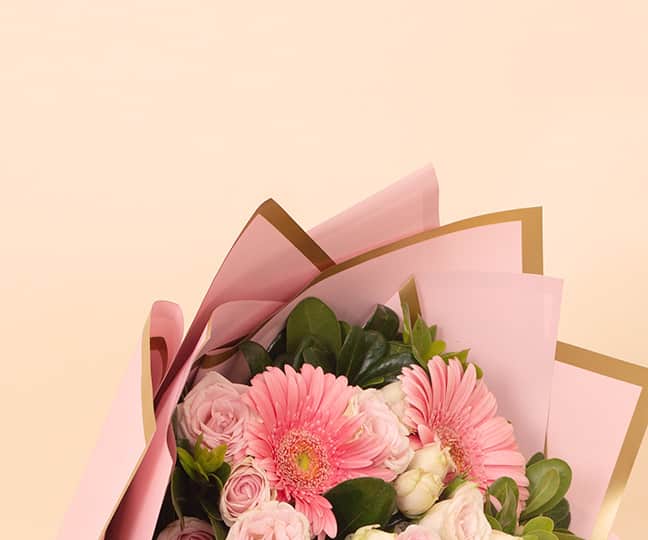 Flowrista | Gerbera & Baby Rose Bouquet view 2