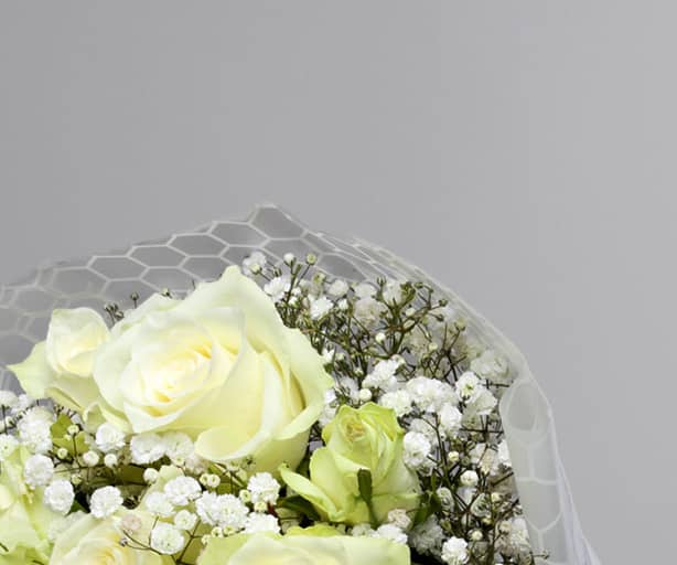 Timeless White Rose Bouquet view 2