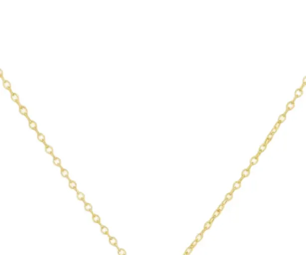 Chain with an oval pendant containing a crescent moon 1 view 2