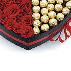 Love Heart Roses with Chocolates view 3