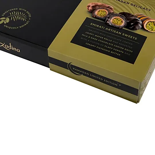 Premium Assorted Pistachio Kunafa Dates & Wafers Box - 400g Regular price view 3