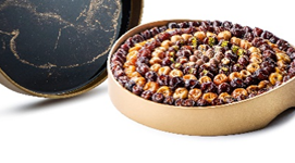 Resin desert art black wooden Round Tray small view 3