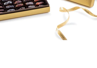 Gold Range Box (Small Rectangle Gold) Stuffed Dates view 3