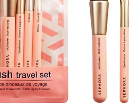 Sephora Collection Set Of Travel Brushes VeganFace, Eye And Eyebrow Brushes view 3