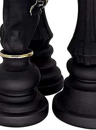 International chess pieces sculpture view 3