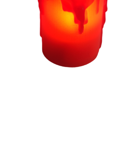 Red color candle 2 view 3