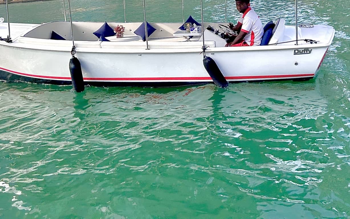 White duffy boats view 3