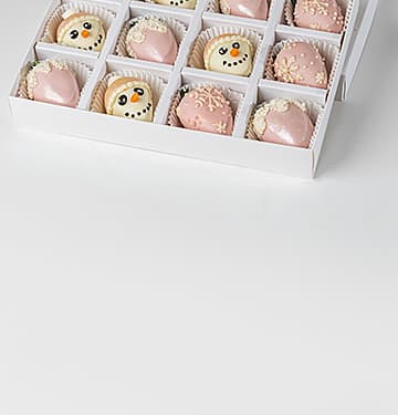 Pink and White Christmas Strawberries  by NJD view 3