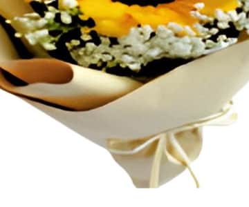 Sunflower roses with decoration view 3