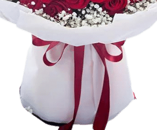 Pretty Pink Heart Rose Bouquet view 3