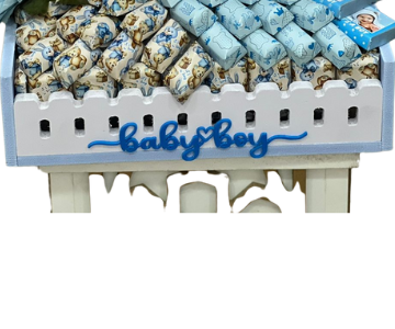Newborn baby boy chocolate tray 1 view 3