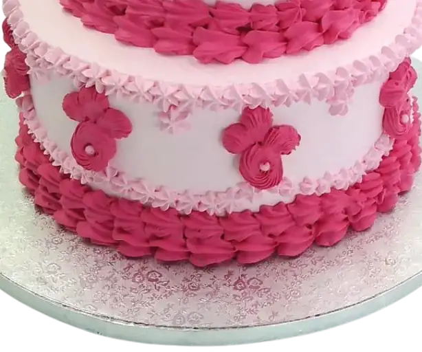 Pink Vintage Multi-Tier Cake view 3