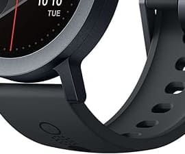 The smart watch is round view 3