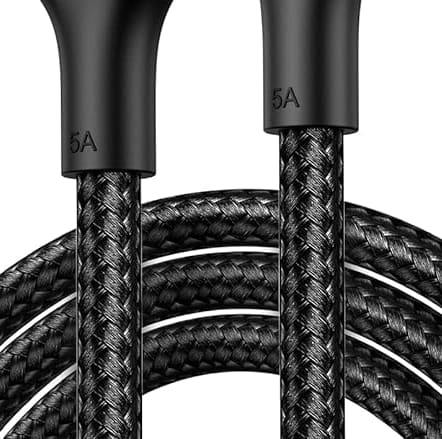 USB C to USB C charging cable view 3