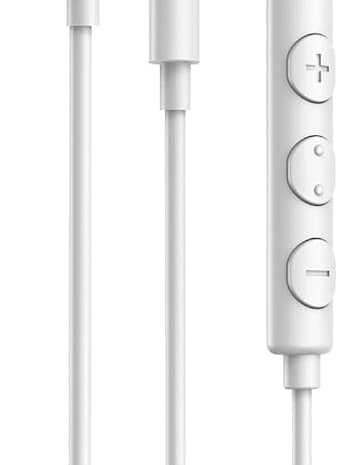 Original Apple Lightning wire headphones, white view 3