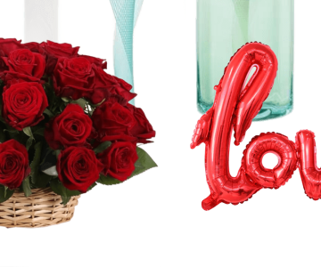 Anniversary Gifts perfumes  with flowers and ballon 9 view 3
