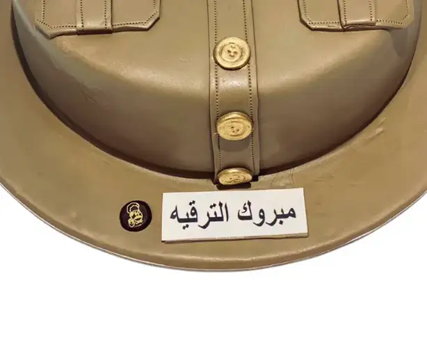 National Service Brown Uniform Cake view 3