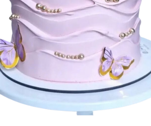 Purple butterfly cake view 3