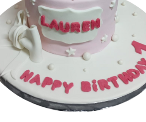 Golden bow cake view 3