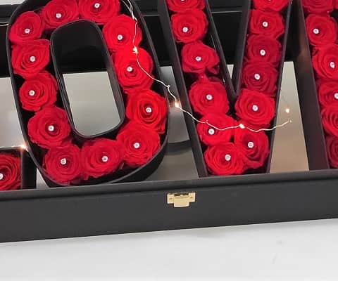 BA058 Love Roses Box with LED view 3