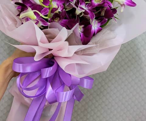 HK0001 Orchid Hand Bouquet view 3